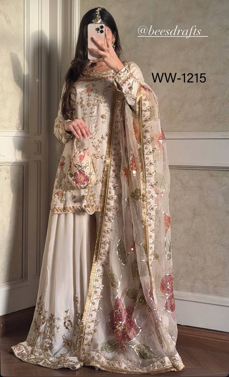 Premium designer party wear sharara suit set