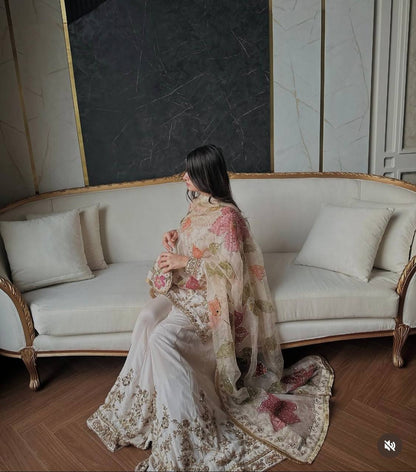 Premium designer party wear sharara suit set