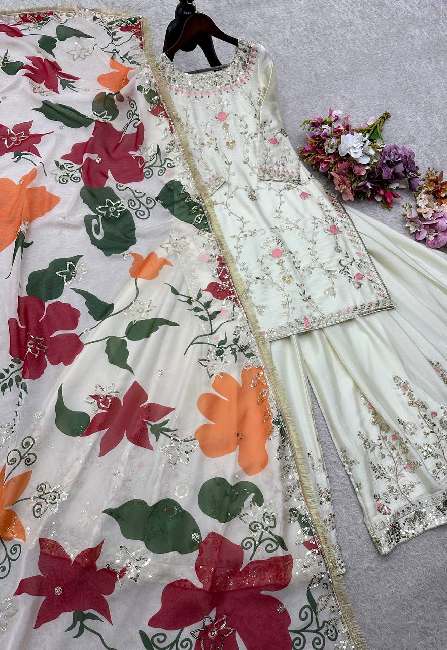 Premium designer party wear sharara suit set