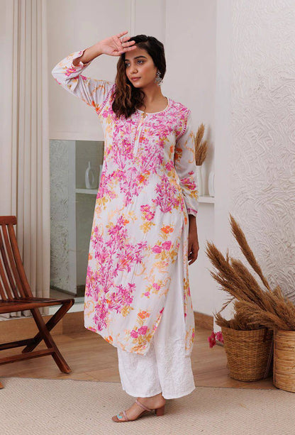 "Embroidered Rayon Top & Plazo Set with Micro Cotton Inner – Stylish & Comfortable"