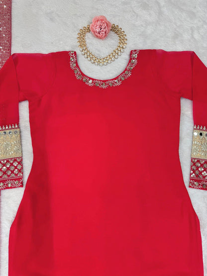 "Elegant Allure: Threadwork & Mirror Magic"