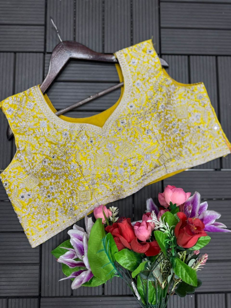 "Elegant Heavy Georgette Plazzo Set with Embroidered Blouse & Koti"