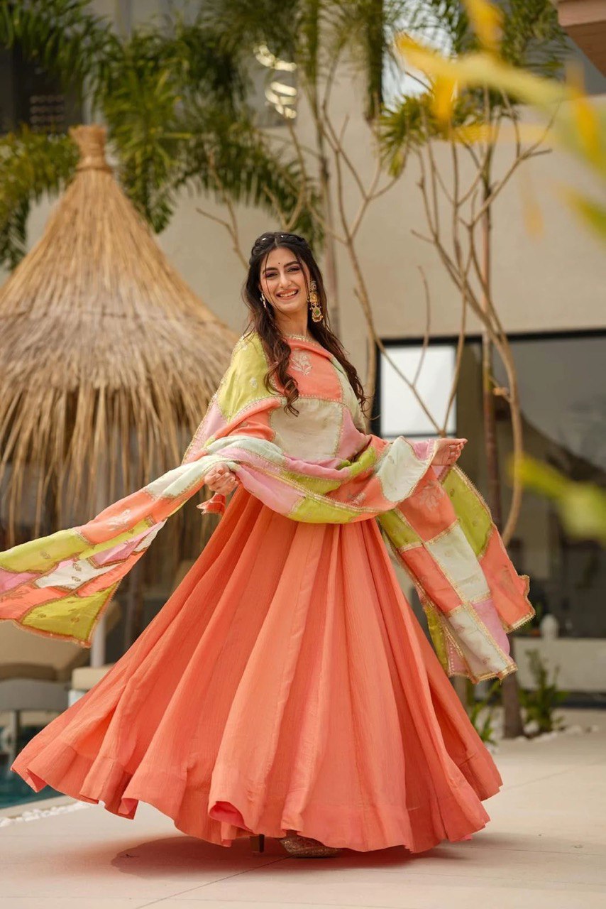 "Elegant Jalpari Silk Set with Lace & Digital Print Dupatta"