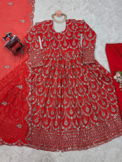 "Elegant Sequined Top & Micro Cotton Pants Set – Stylish & Comfortable"