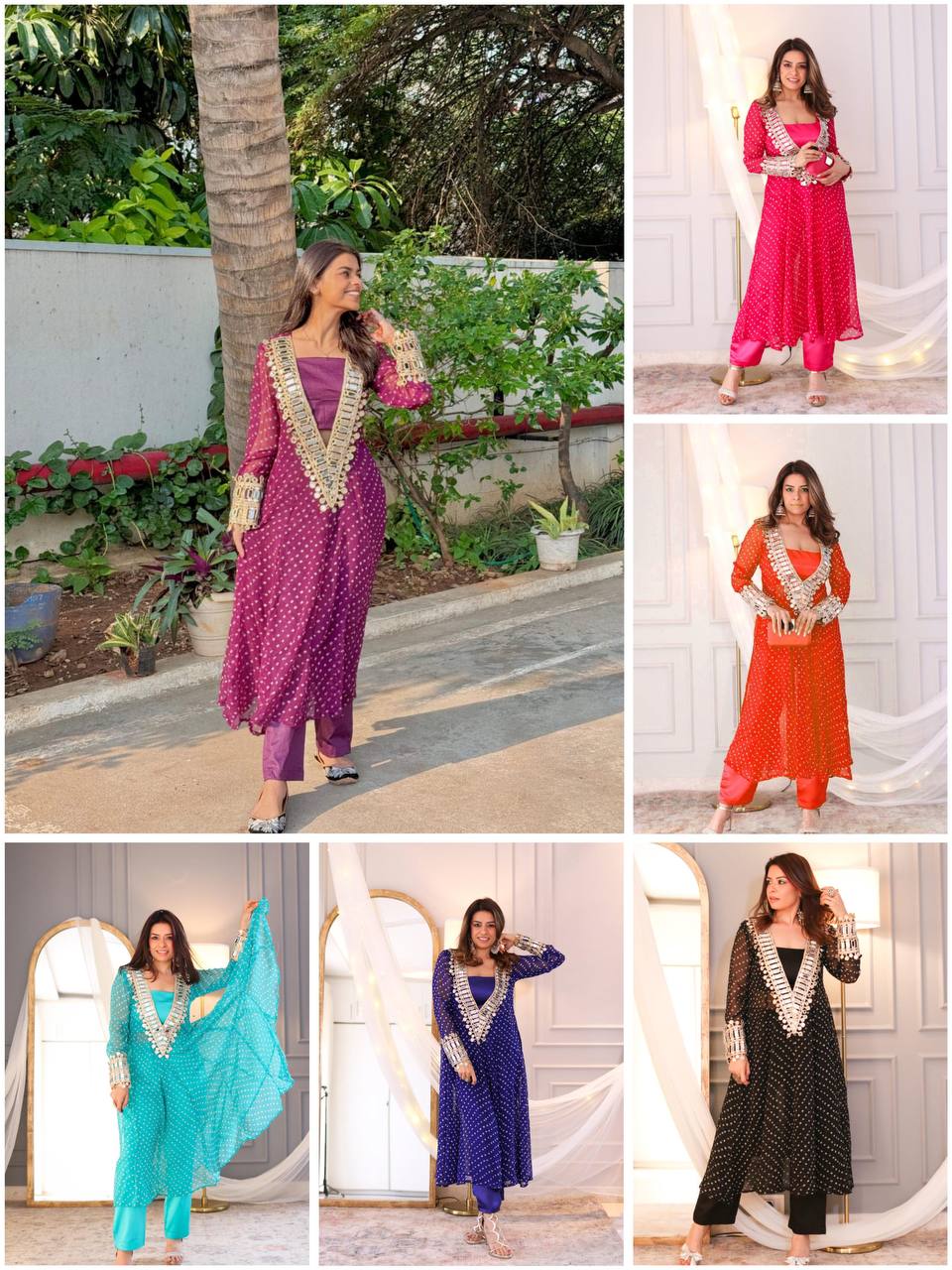 New Trendy Three-Piece Ready-to-Wear Kurta Pant with Tube Blouse