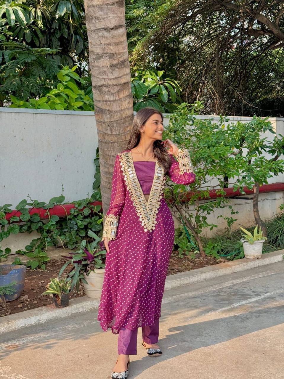 New Trendy Three-Piece Ready-to-Wear Kurta Pant with Tube Blouse