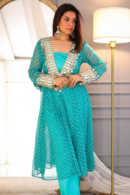 New Trendy Three-Piece Ready-to-Wear Kurta Pant with Tube Blouse