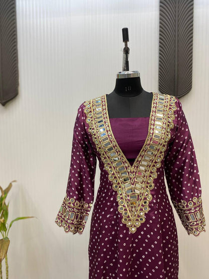 New Trendy Three-Piece Ready-to-Wear Kurta Pant with Tube Blouse
