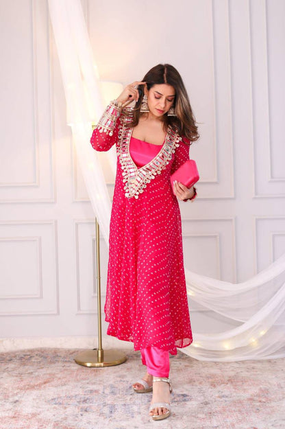 New Trendy Three-Piece Ready-to-Wear Kurta Pant with Tube Blouse