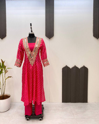 New Trendy Three-Piece Ready-to-Wear Kurta Pant with Tube Blouse