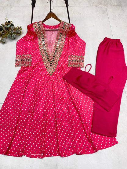 New Trendy Three-Piece Ready-to-Wear Kurta Pant with Tube Blouse