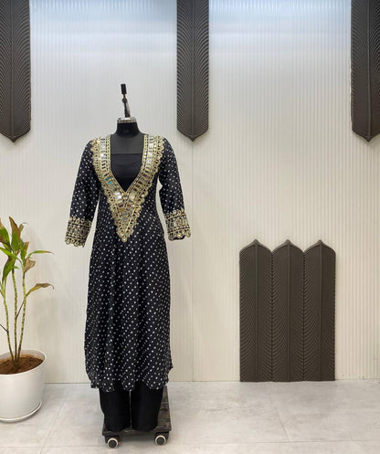 New Trendy Three-Piece Ready-to-Wear Kurta Pant with Tube Blouse