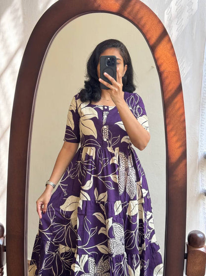 "Soft Cotton Maternity Dress - Comfortable & Stylish (48" Length)"