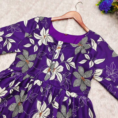 "Soft Cotton Maternity Dress - Comfortable & Stylish (48" Length)"