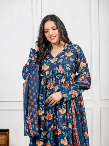 "Stay Cool and Stylish: Pure Cotton Kurti Set"