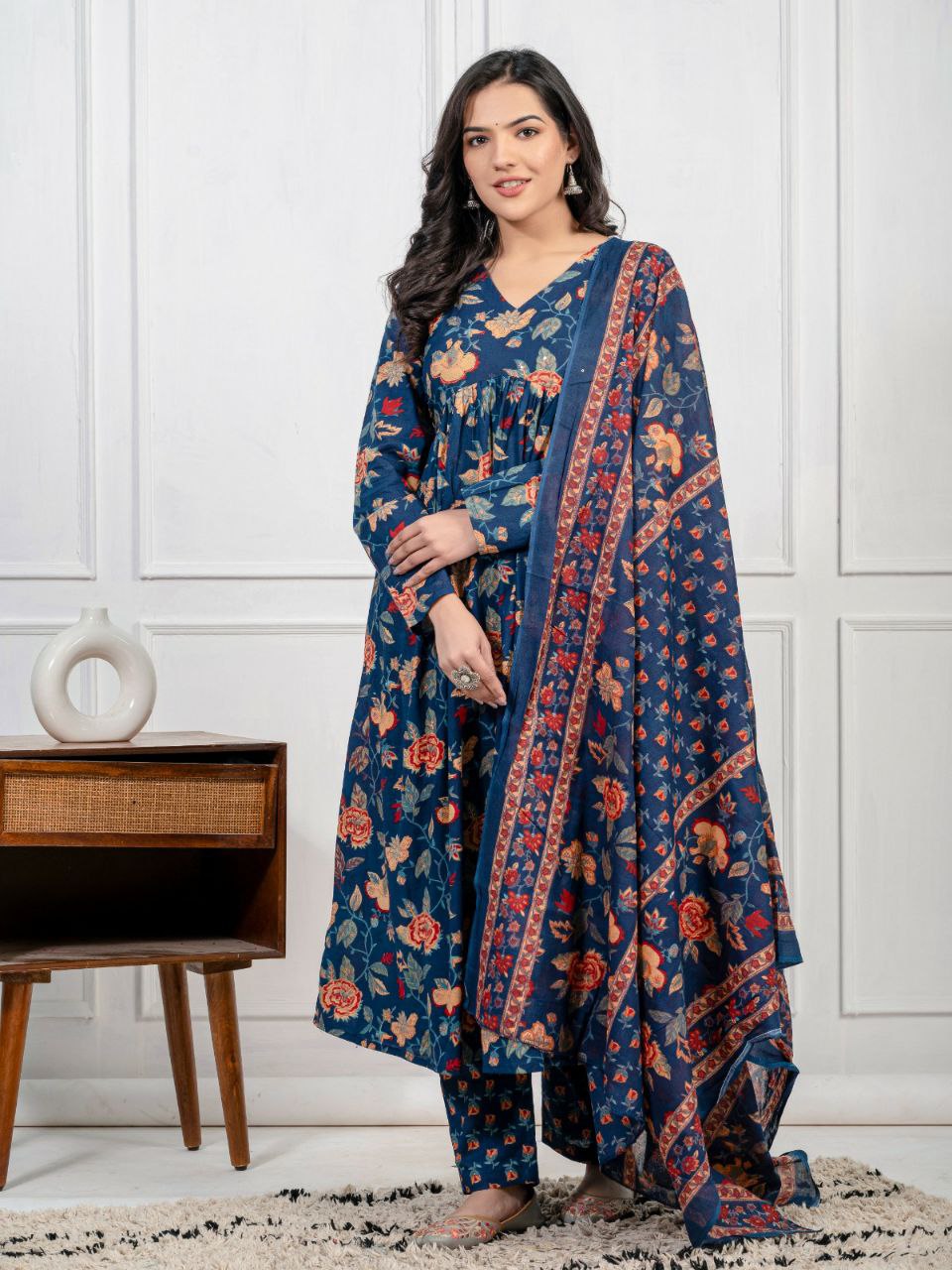 "Stay Cool and Stylish: Pure Cotton Kurti Set"