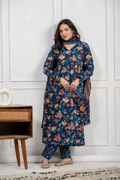 "Stay Cool and Stylish: Pure Cotton Kurti Set"