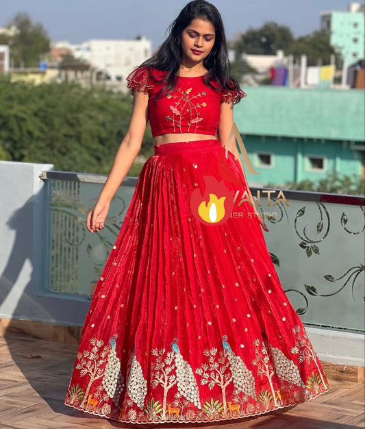 "Exquisite Jimmy Choo Lehenga Set with Sequence Embroidery"