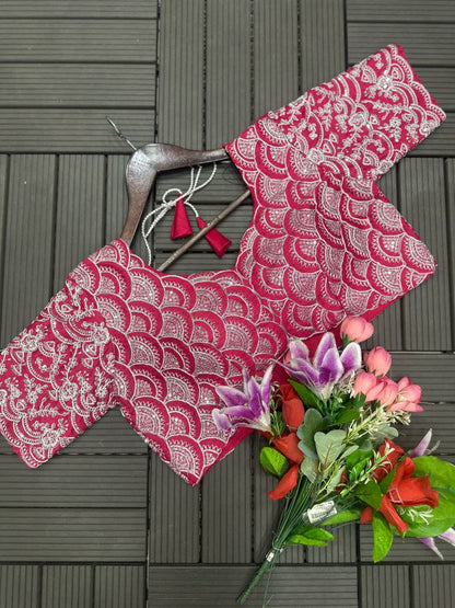 "Elegant Heavy Chinon Lehenga Saree with Embroidery and Fancy Dupatta"