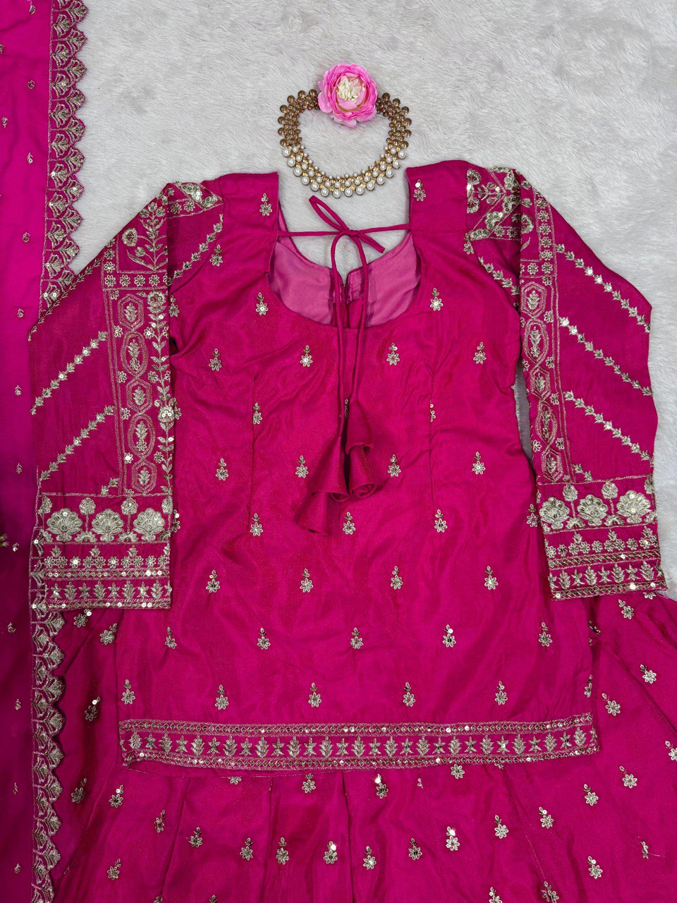 Elegant Simmer Silk Lehenga Set with Thread & Sequin Work