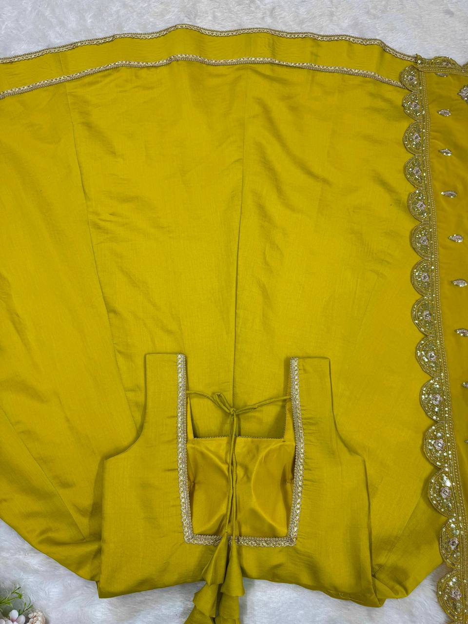Heavy Roman Silk Gown with Dupatta