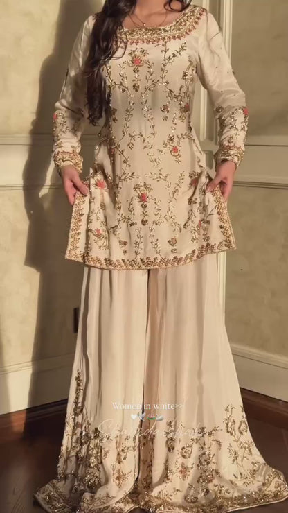 Premium designer party wear sharara suit set
